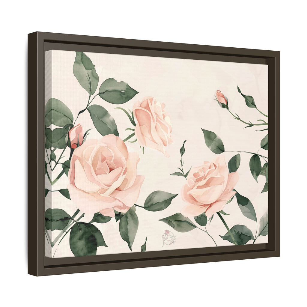 Soft Pink Rose Framed Canvas – Calming Floral Wall Art for Hospital or Recovery Room