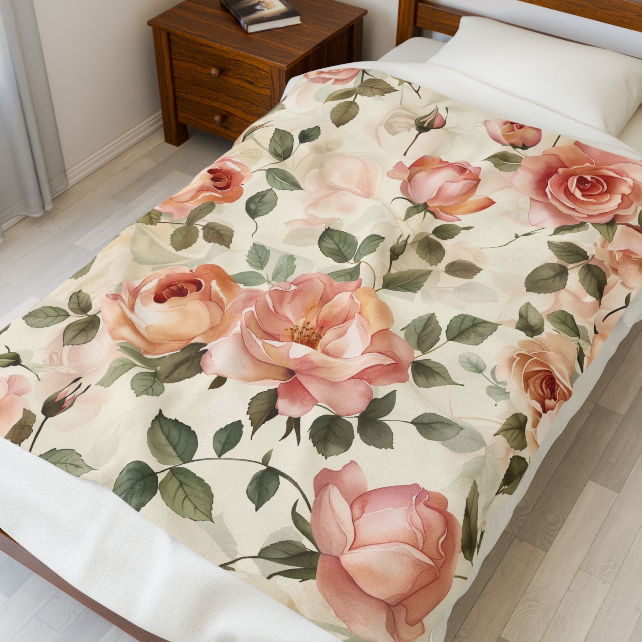 Bloom with Hope Velveteen Blanket – Soft Chemo Recovery Throw & Breast Cancer Care Gift