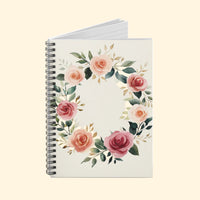 Watercolor Rose Wreath Spiral Notebook - 118 Page Ruled Journal for Hope & Encouragement – image 3