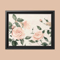 Soft Pink Rose Framed Canvas – Calming Floral Wall Art for Hospital or Recovery Room