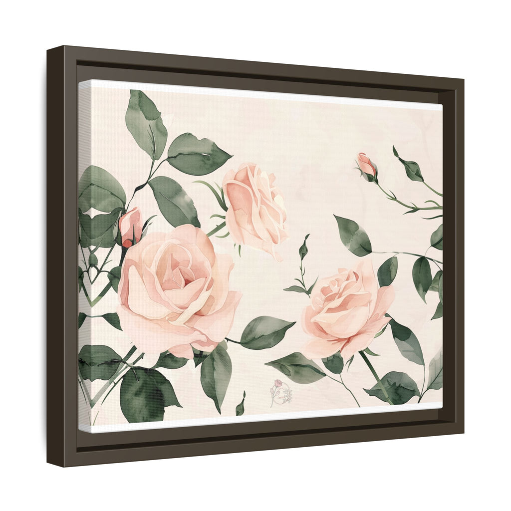 Soft Pink Rose Framed Canvas – Calming Floral Wall Art for Hospital or Recovery Room
