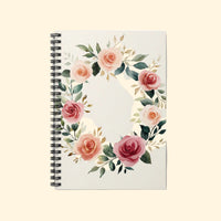 Watercolor Rose Wreath Spiral Notebook - 118 Page Ruled Journal for Hope & Encouragement – image 2