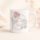 Laila’s Garden Rose Wreath Mug – Personalized Floral Coffee Cup