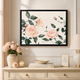 Soft Pink Rose Framed Canvas – Calming Floral Wall Art